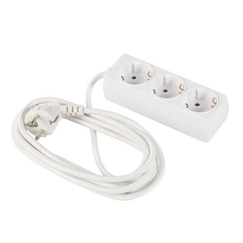 Przedłużacz listwa sieciowa zasilająca włącznik 3 gniazda 3x1mm2 biały 5mb ELCAN - przechwytywanie[166].jpg